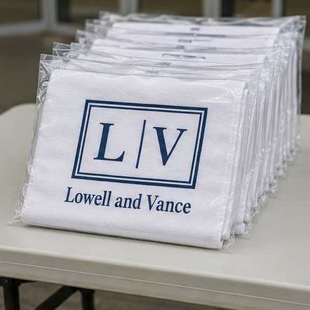 Customized rally towels for colleges and universities