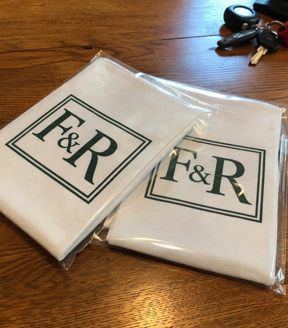 Personalized rally towels — customer photo