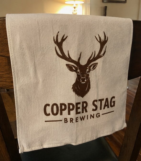 Rally towels with logo — customer photo